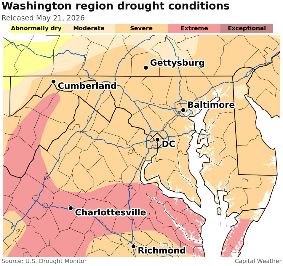 U.S. Drought Monitor – Washington region